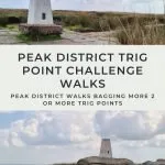 A Pinterest image for Peak District Walks with 2 or more Trig Points - Trig Points Walks - The Wandering Wildflower
