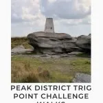 A Pinterest image for Peak District Walks with 2 or more Trig Points - Trig Points Walks - The Wandering Wildflower