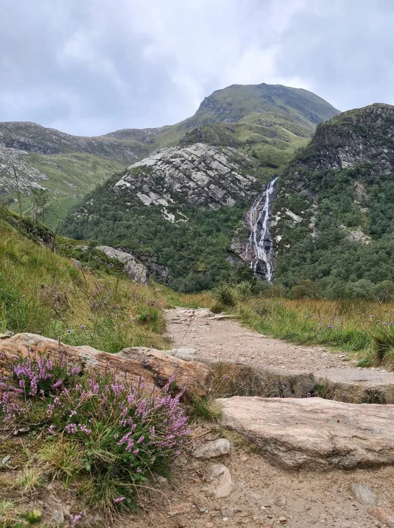 Steall Falls, the second highest waterfall in the UK