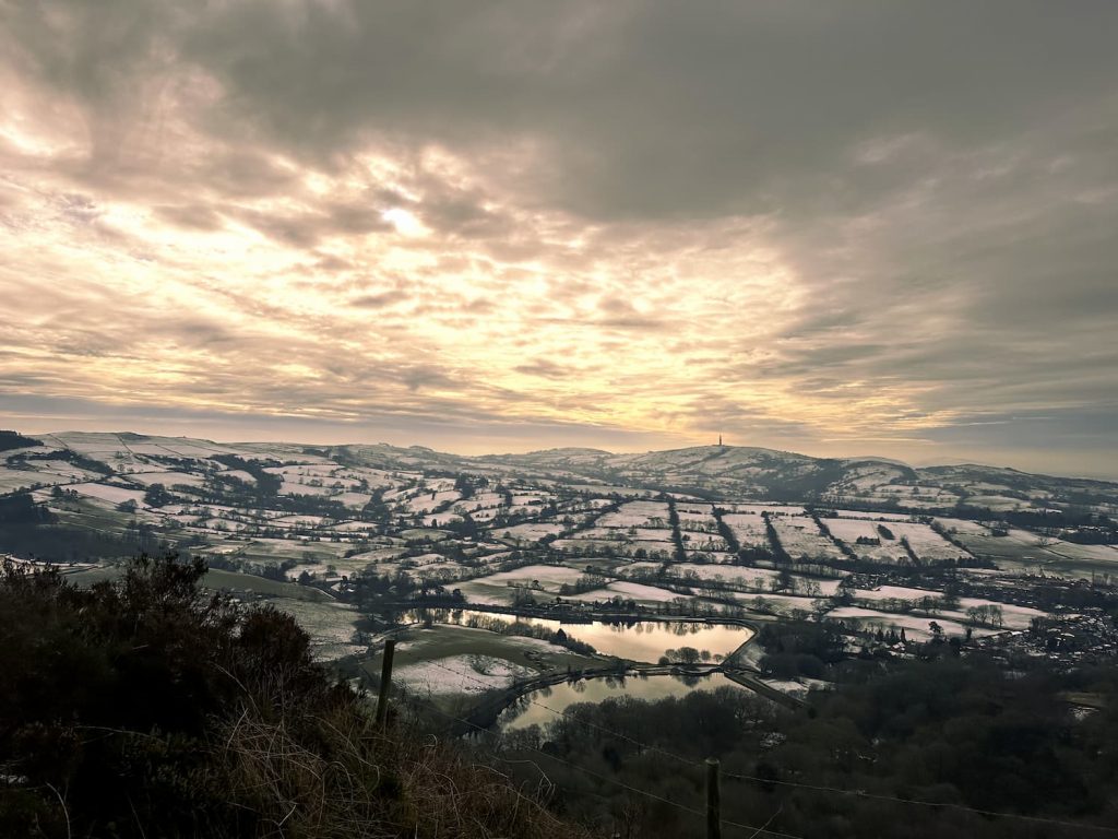 View from Teggs Nose Country Park with a dramatic sky