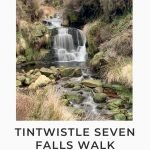 Pinterest Image for Tintwistle Seven Falls Walk - Hidden Peak District Waterfalls - The Wandering Wildflower