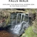 Pinterest Image for Tintwistle Seven Falls Walk - Hidden Peak District Waterfalls - The Wandering Wildflower