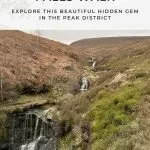 Pinterest Image for Tintwistle Seven Falls Walk - Hidden Peak District Waterfalls - The Wandering Wildflower