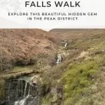 Pinterest Image for Tintwistle Seven Falls Walk - Hidden Peak District Waterfalls - The Wandering Wildflower