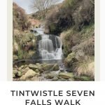 Pinterest Image for Tintwistle Seven Falls Walk - Hidden Peak District Waterfalls - The Wandering Wildflower