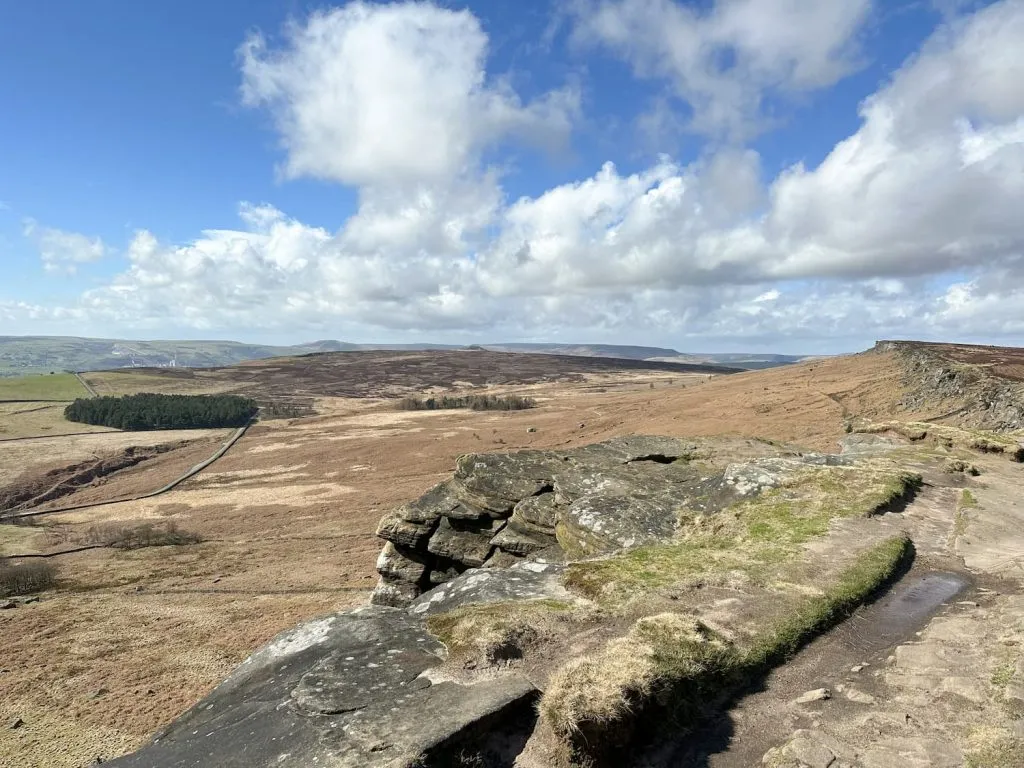 View from Crow Chin on Stanage Edge