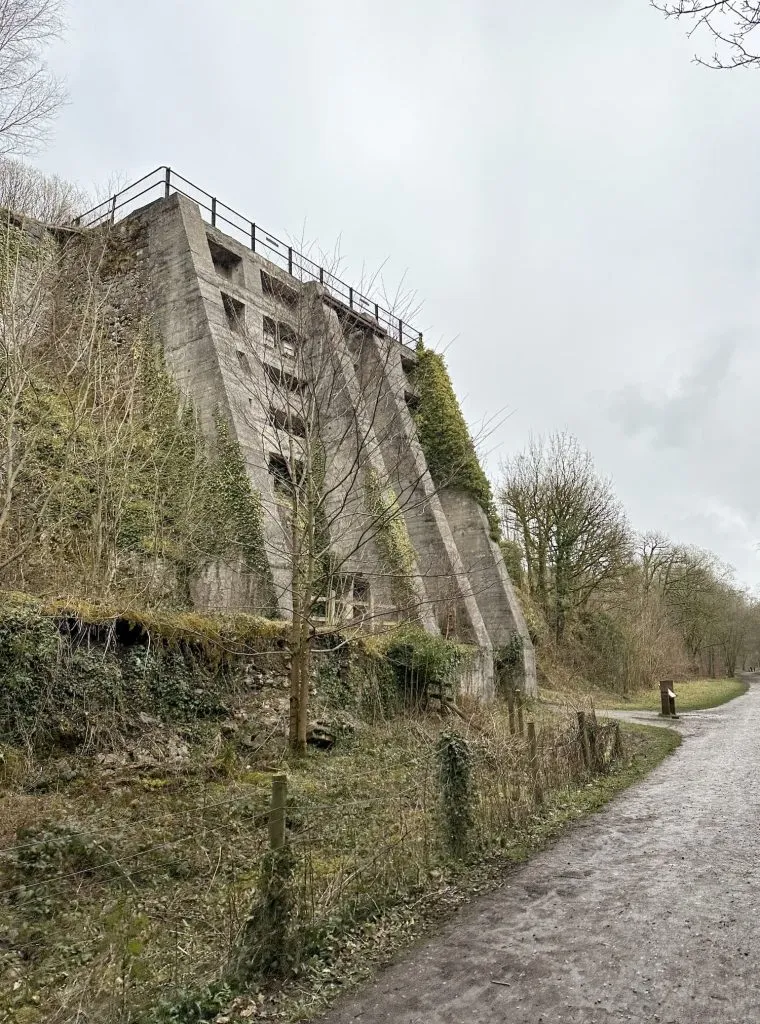 A former lime kiln on the Monsal Trail