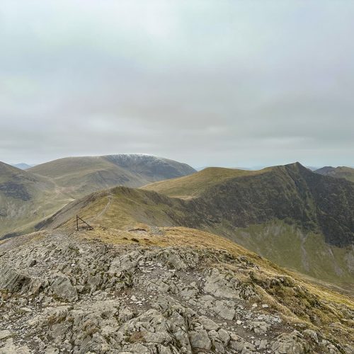 Views of fells from the summit of Grisedale Pike