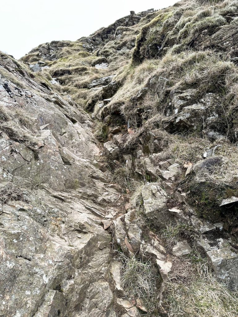 A view of the scramble on Eel Crag