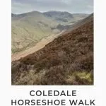 Pinterest pin for Coledale Horseshoe Lake District hiking route by The Wandering Wildflower