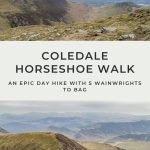 Pinterest pin for Coledale Horseshoe Lake District hiking route by The Wandering Wildflower