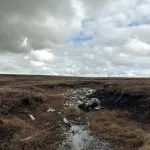 Remains of a WW2 plane on Sliddens Moss