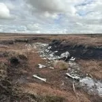 Remains of a WW2 plane on Sliddens Moss