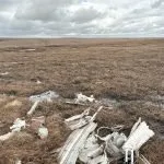 Remains of a WW2 plane on Sliddens Moss