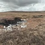 Remains of a WW2 plane on Sliddens Moss