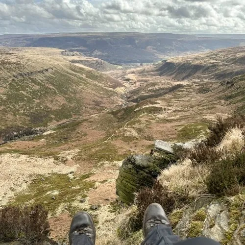A view down the spectacular Crowden valley