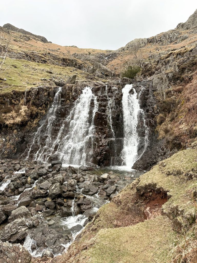 A waterfall in Stickle Ghyll