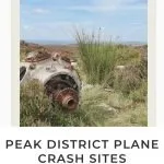 Pinterest pin image for Peak District Plane Crash Sites - Peak District Plane Crashes Walks - The Wandering Wildflower
