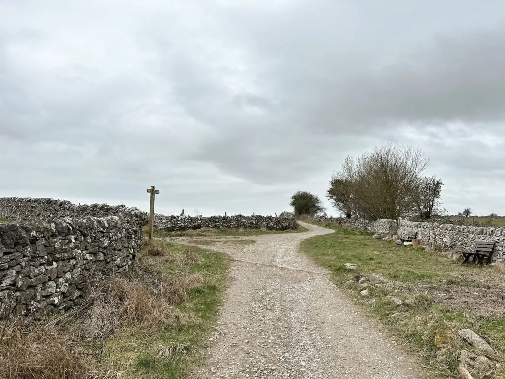 A track leading to Wolfscote Grange