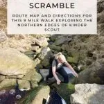 Pinterest Image for Fair Brook Scramble onto Kinder Scout - The Wandering Wildflower Peak District Walks