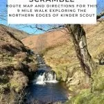 Pinterest Image for Fair Brook Scramble onto Kinder Scout - The Wandering Wildflower Peak District Walks