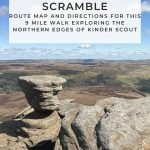 Pinterest Image for Fair Brook Scramble onto Kinder Scout - The Wandering Wildflower Peak District Walks
