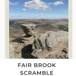 Pinterest Image for Fair Brook Scramble onto Kinder Scout - The Wandering Wildflower Peak District Walks