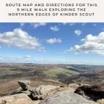 Pinterest Image for Fair Brook Scramble onto Kinder Scout - The Wandering Wildflower Peak District Walks