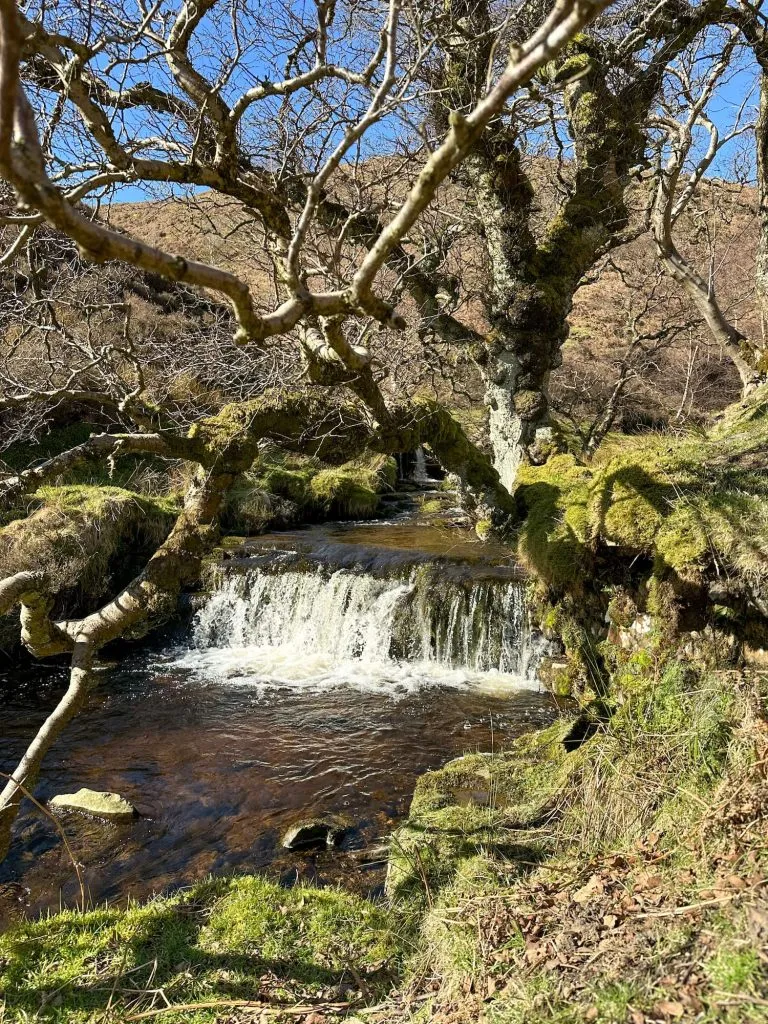 A waterfall in Fair Brook near Kinder Scout