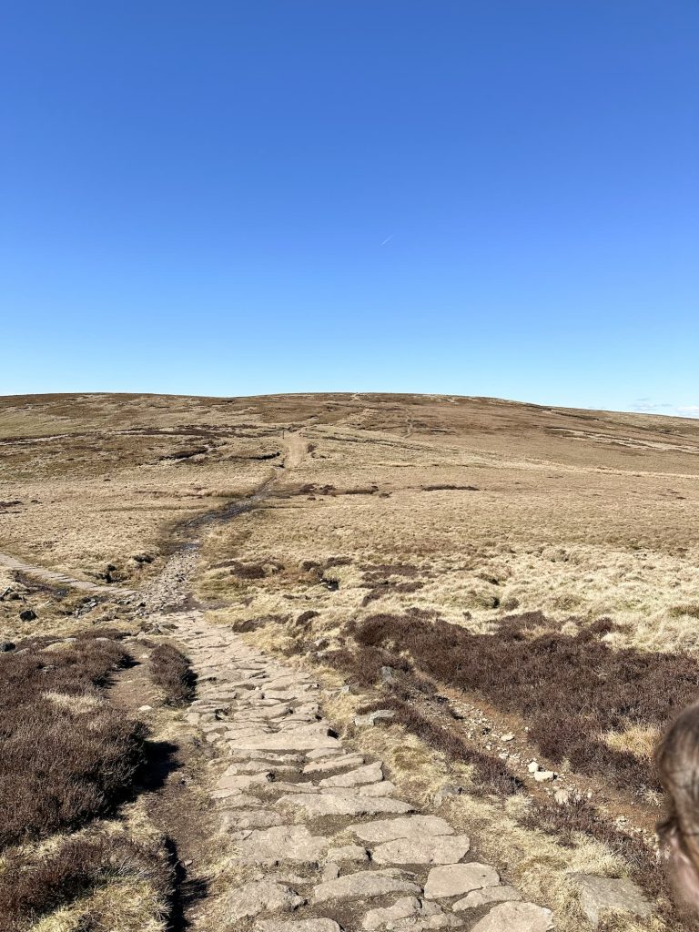 A moorland path leading from Kinder Scout