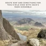 Pinterest Image for Langdale Pikes Circular Hike - 7 Wainwrights Walk - Pavey Ark - Jacks Rake Scramble - The Wandering Wildflower