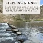 Pinterest image for Thorpe Cloud, Dovedale Stepping Stones and Bunster Hill With Ilam Walking Route - The Wandering Wildflower