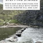 Pinterest image for Thorpe Cloud, Dovedale Stepping Stones and Bunster Hill With Ilam Walking Route - The Wandering Wildflower