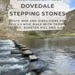 Pinterest image for Thorpe Cloud, Dovedale Stepping Stones and Bunster Hill With Ilam Walking Route - The Wandering Wildflower