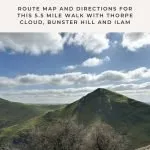 Pinterest image for Thorpe Cloud, Dovedale Stepping Stones and Bunster Hill With Ilam Walking Route - The Wandering Wildflower