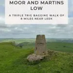 Pinterest image for 3 Trig Point Walk - Soles Hill, Grindon Moor and Martins Low - The Wandering Wildflower