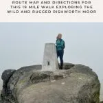 Pinterest Image for Rishworth 5 Trigs Challenging Walk - Rishworth Moor - The Wandering Wildflower