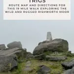 Pinterest Image for Rishworth 5 Trigs Challenging Walk - Rishworth Moor - The Wandering Wildflower