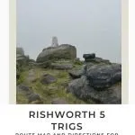 Pinterest Image for Rishworth 5 Trigs Challenging Walk - Rishworth Moor - The Wandering Wildflower