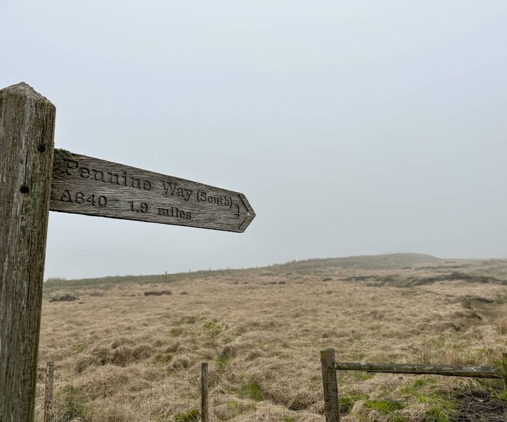 A signpost for the Pennine Way