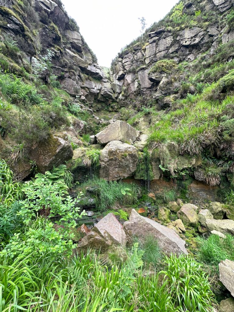 Shining Clough - a rocky ravine up onto Bleaklow