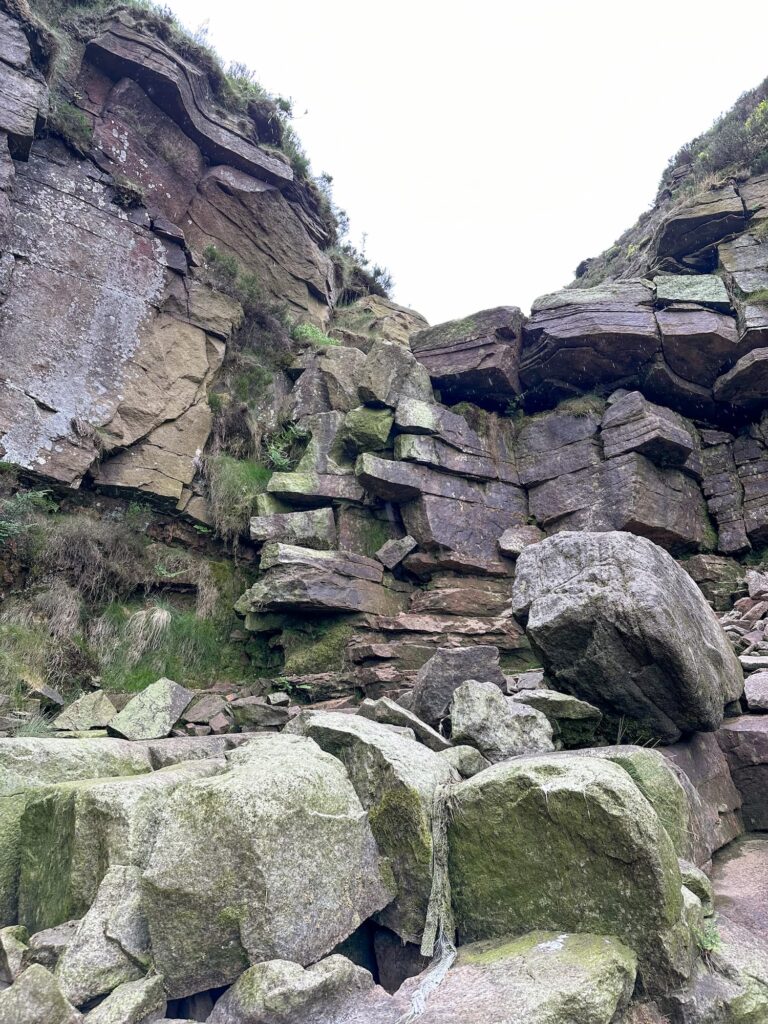 Shining Clough - a rocky ravine up onto Bleaklow