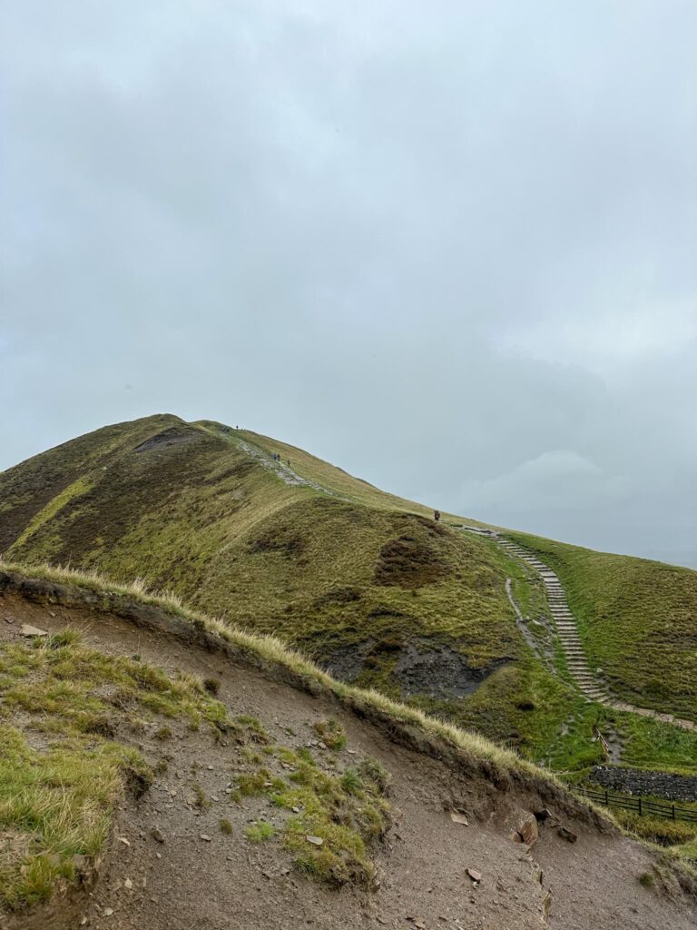 A view of the steps up Mam Tor