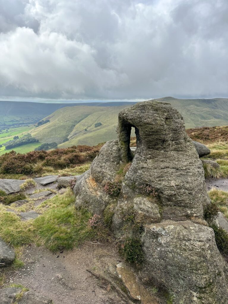 Curious rock formations on Kinder Scout near Nether Tor