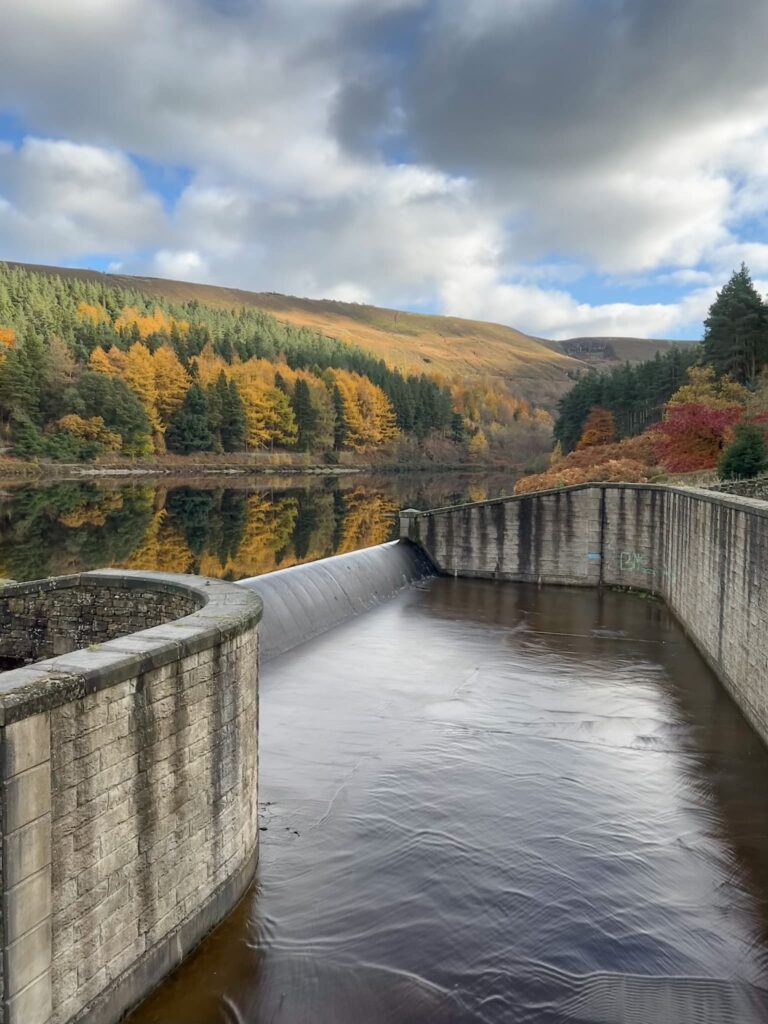 The overflow from Riding Wood Reservoir 