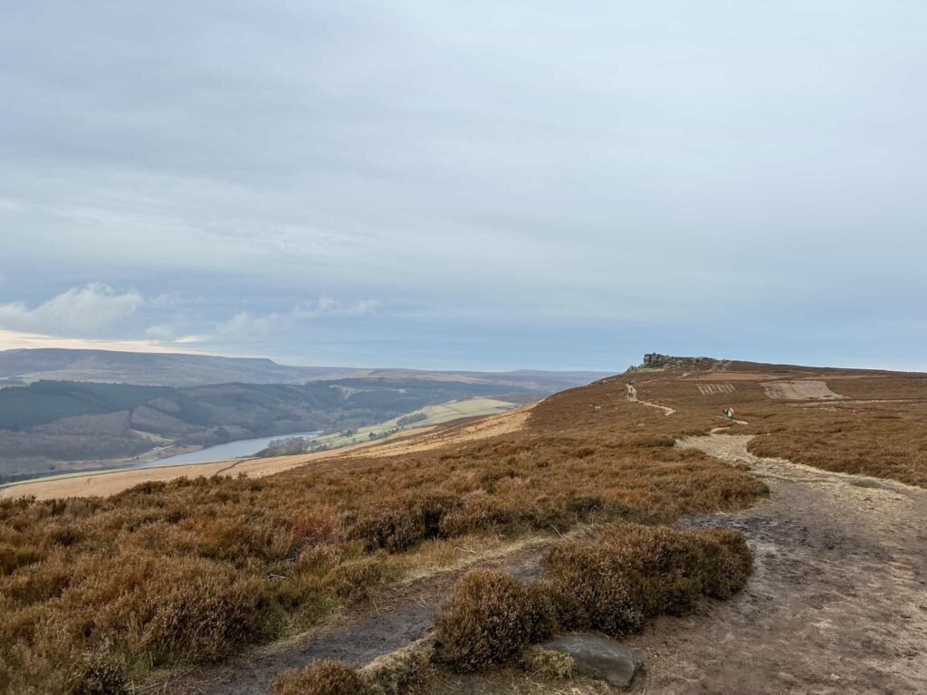 A view of Derwent Edge and down to Ladybower Reservoir