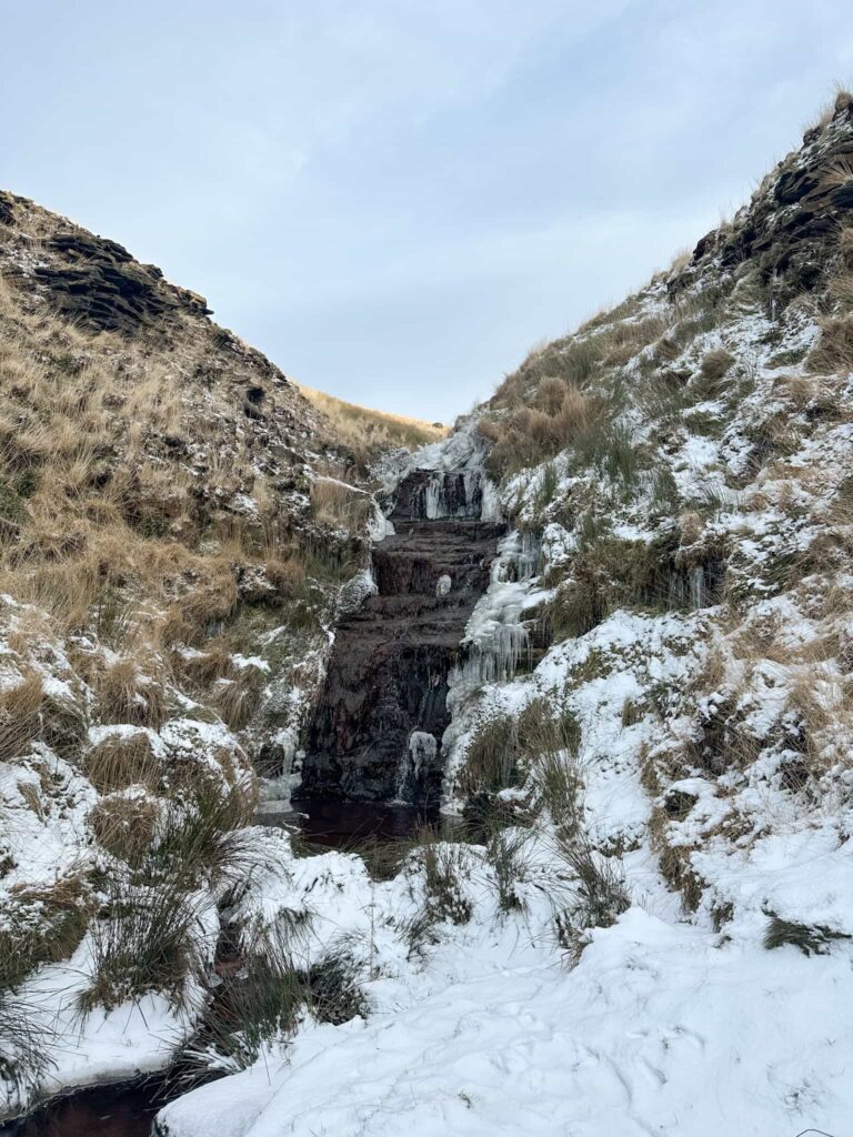A semi-frozen waterfall