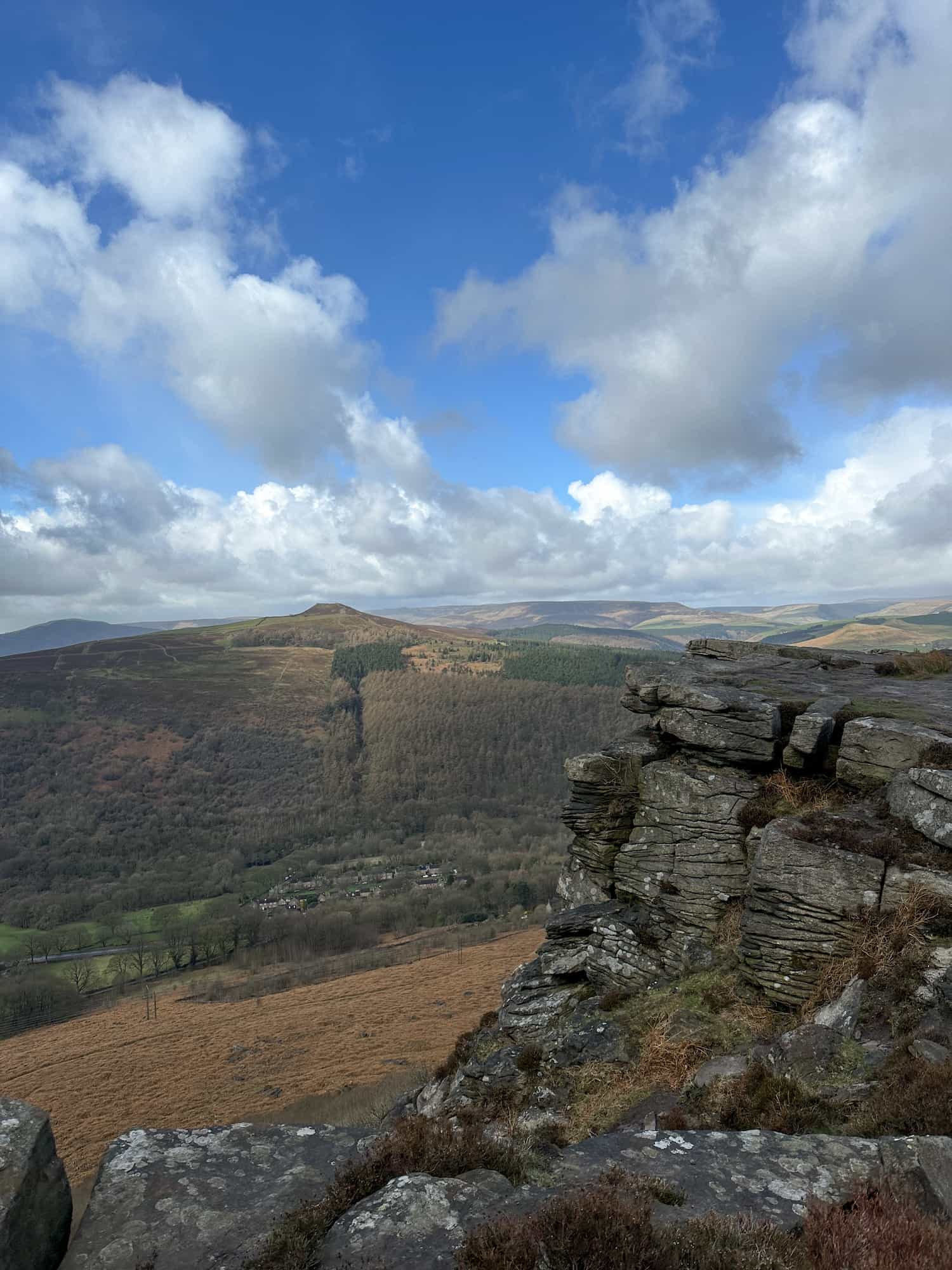A view of Win Hill from Bamford Edge