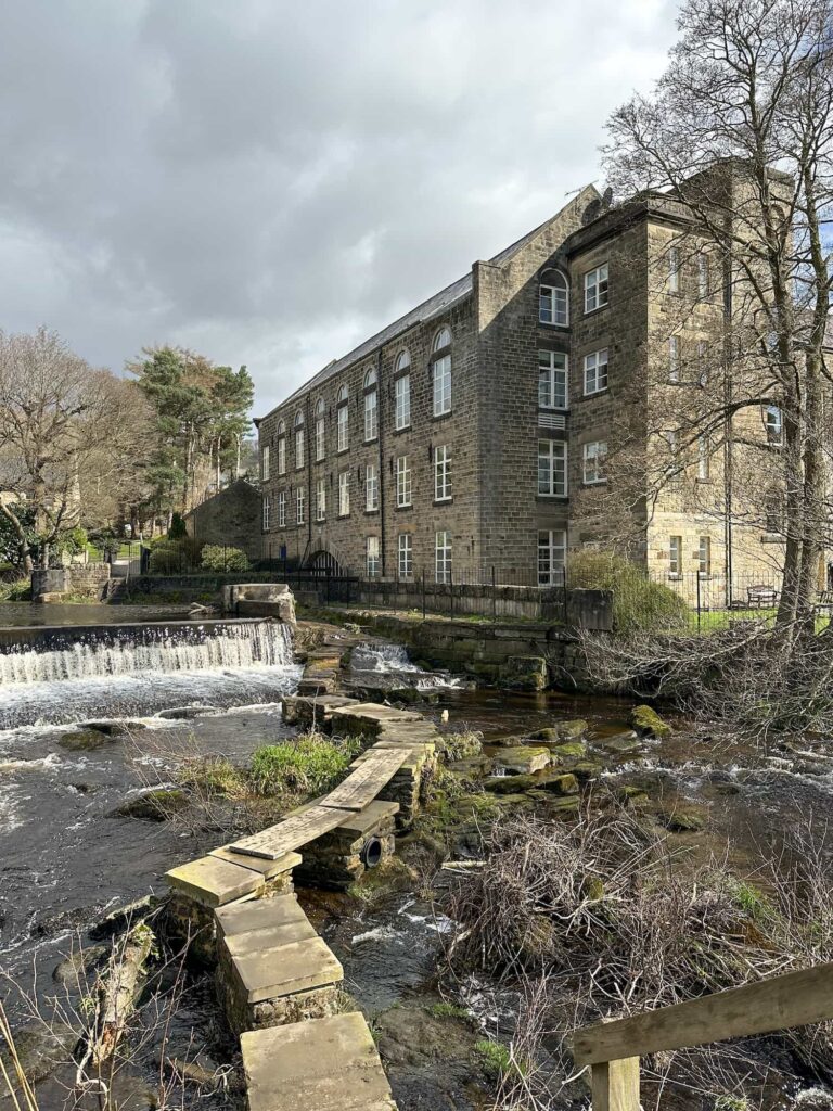 Bamford Mill and stepping stones