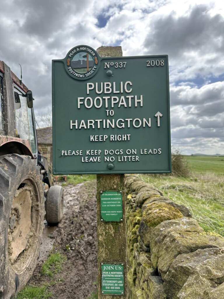 Peak and Northern Footpaths Sign